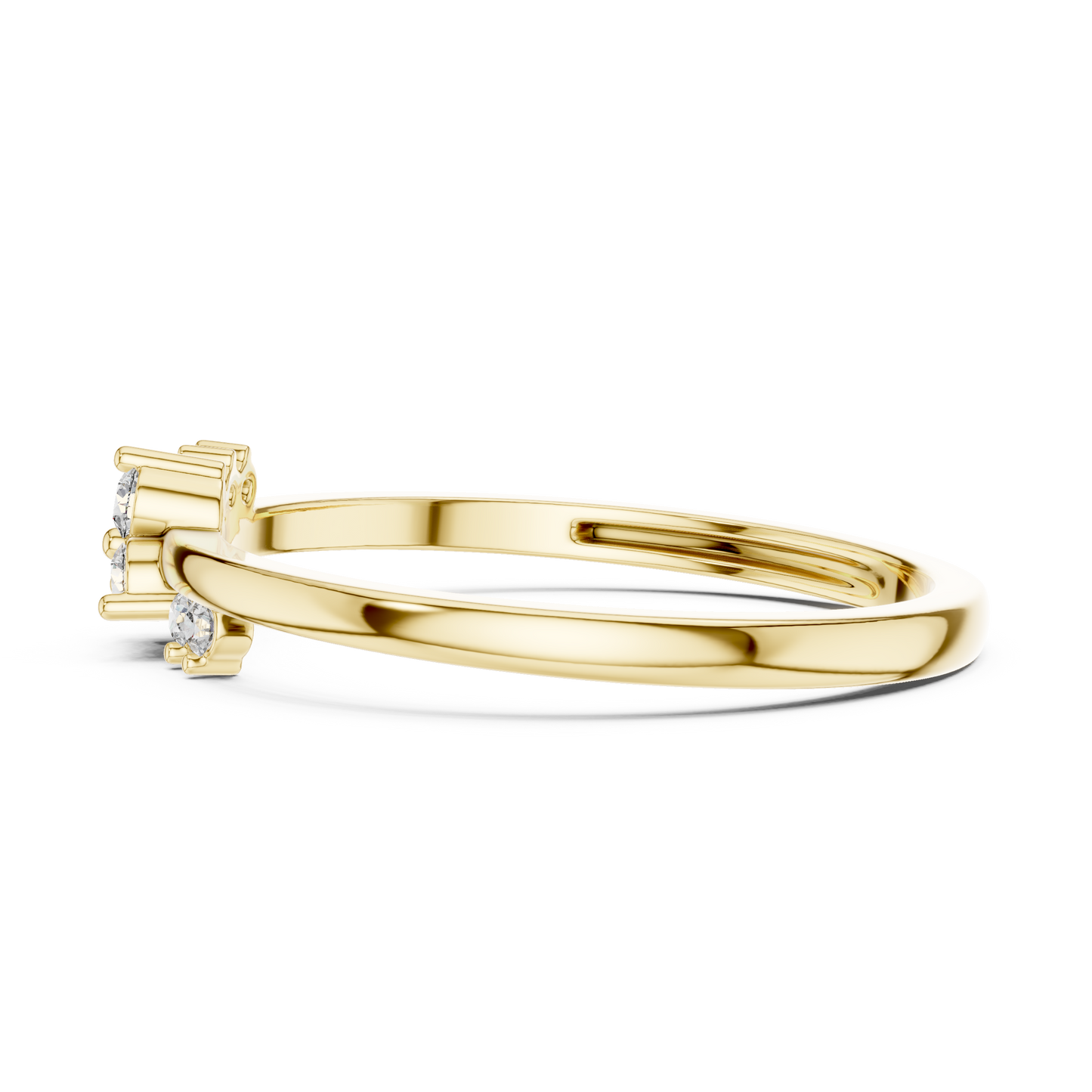 Minimalist Dainty Lab Grown Diamond Cluster Ring