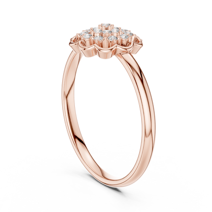 Floral Medallion Round Lab Grown Diamond Ring