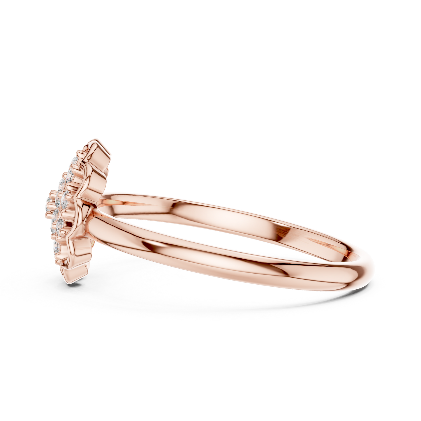 Floral Medallion Round Lab Grown Diamond Ring