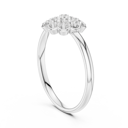 Floral Medallion Round Lab Grown Diamond Ring