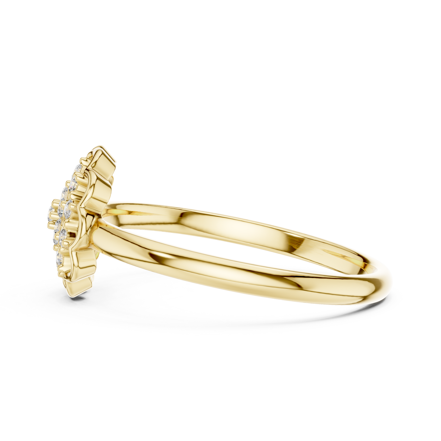 Floral Medallion Round Lab Grown Diamond Ring