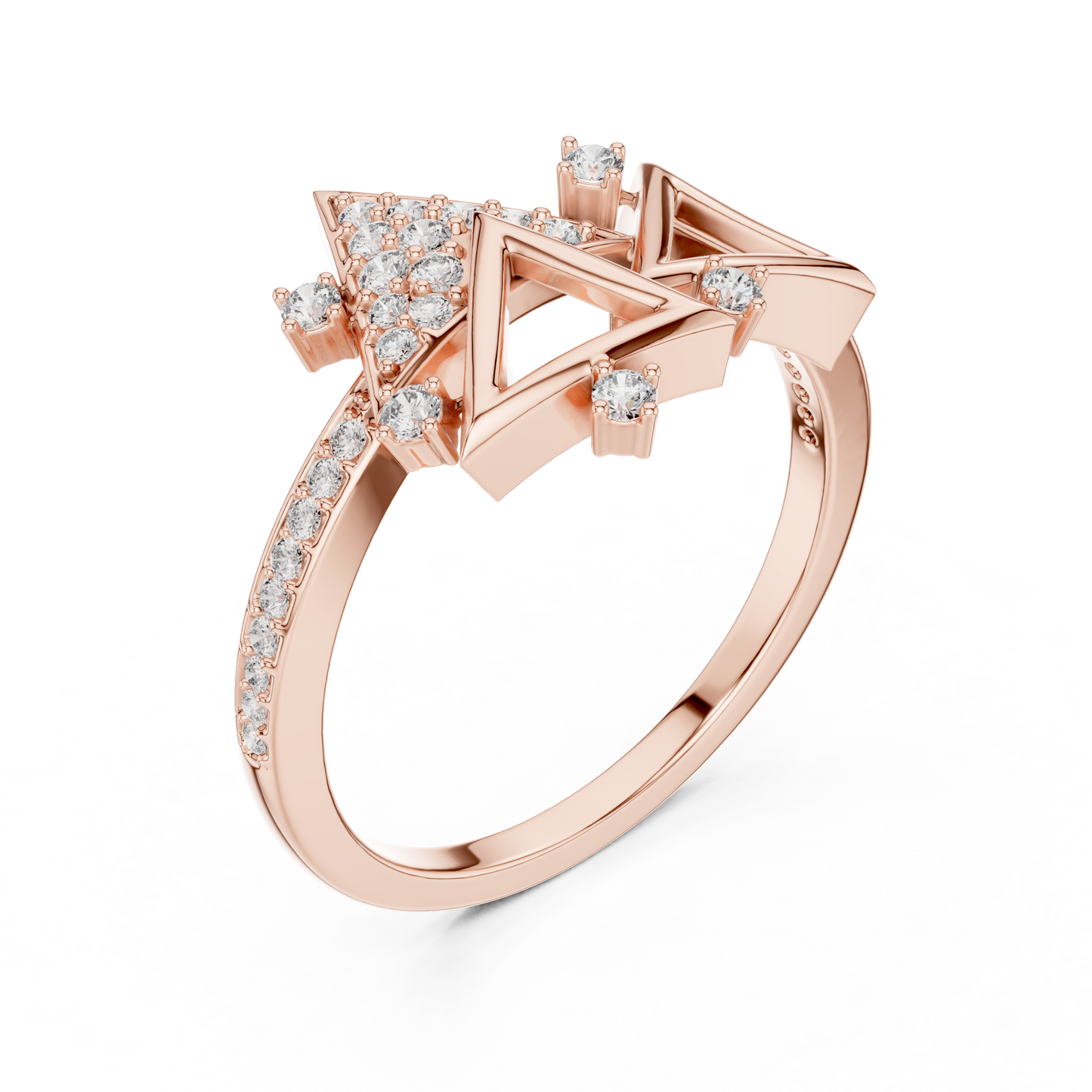 Round Cut Lab Grown Diamond Yellow Gold Ring