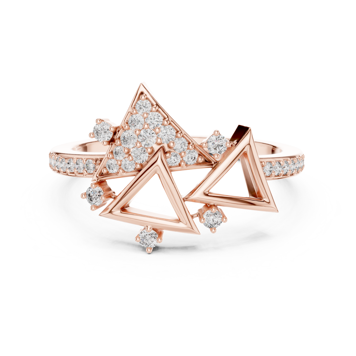Round Cut Lab Grown Diamond Yellow Gold Ring
