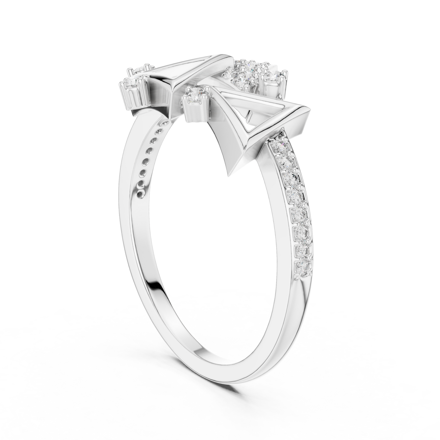 Round Cut Lab Grown Diamond Yellow Gold Ring