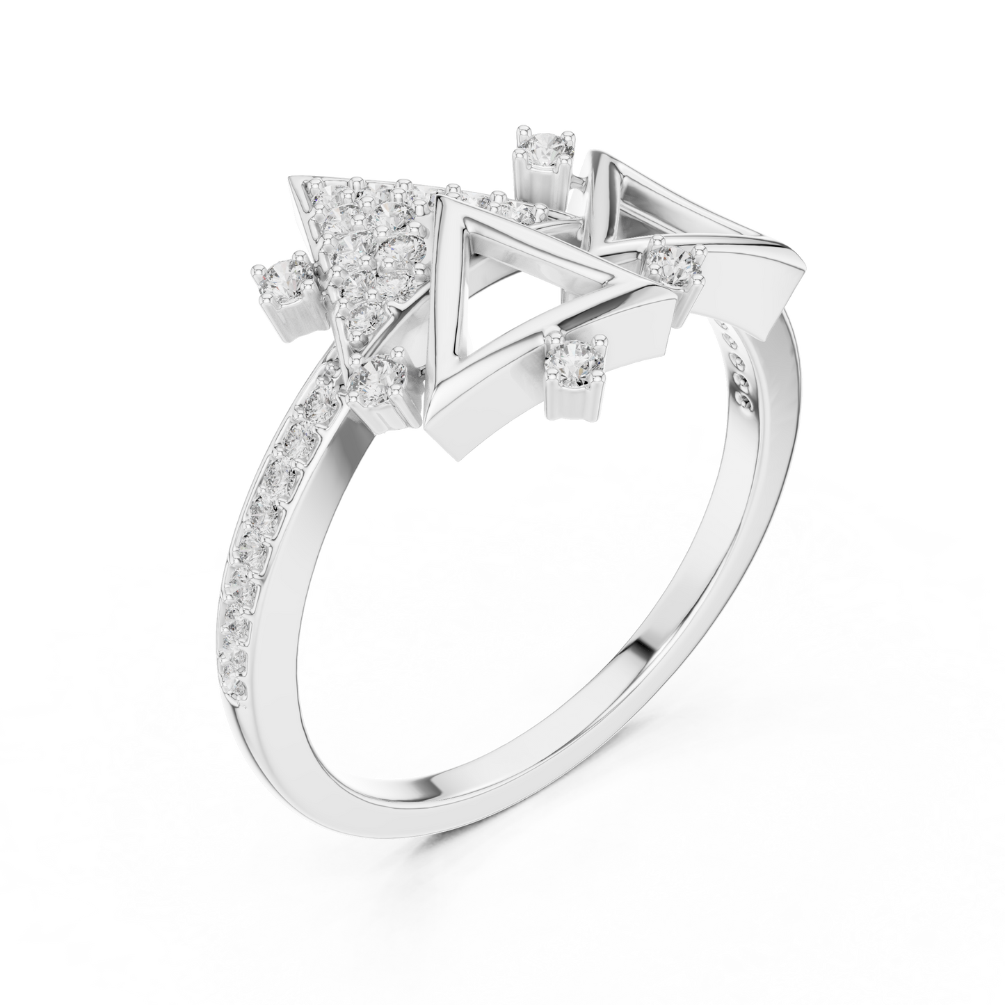Round Cut Lab Grown Diamond Yellow Gold Ring
