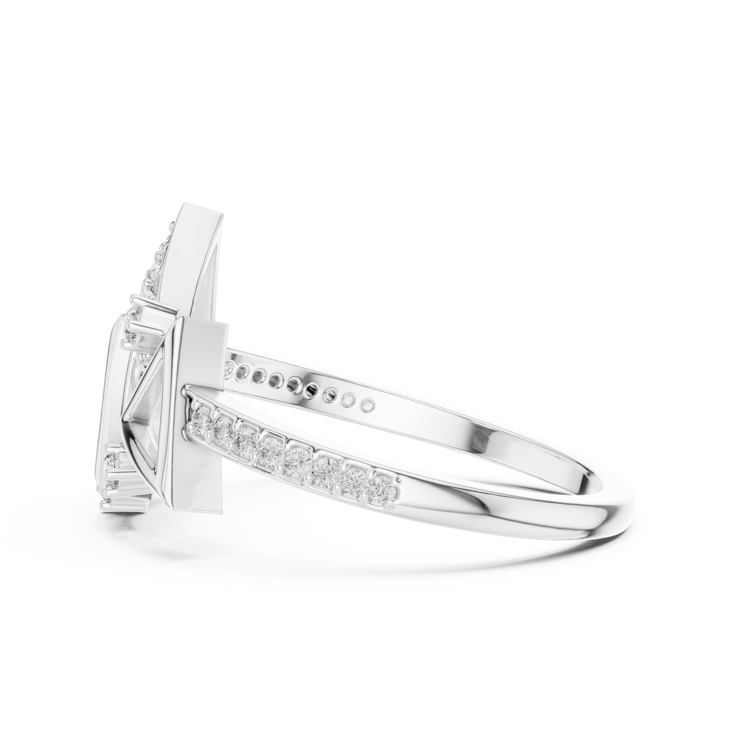 Round Cut Lab Grown Diamond Yellow Gold Ring