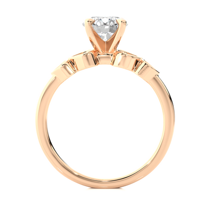 1.53 Ct Round Cut E/VS1 Lab Grown Diamond Gold Engagement Ring