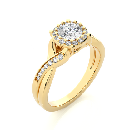 1 ct Vine Solitaire Ring