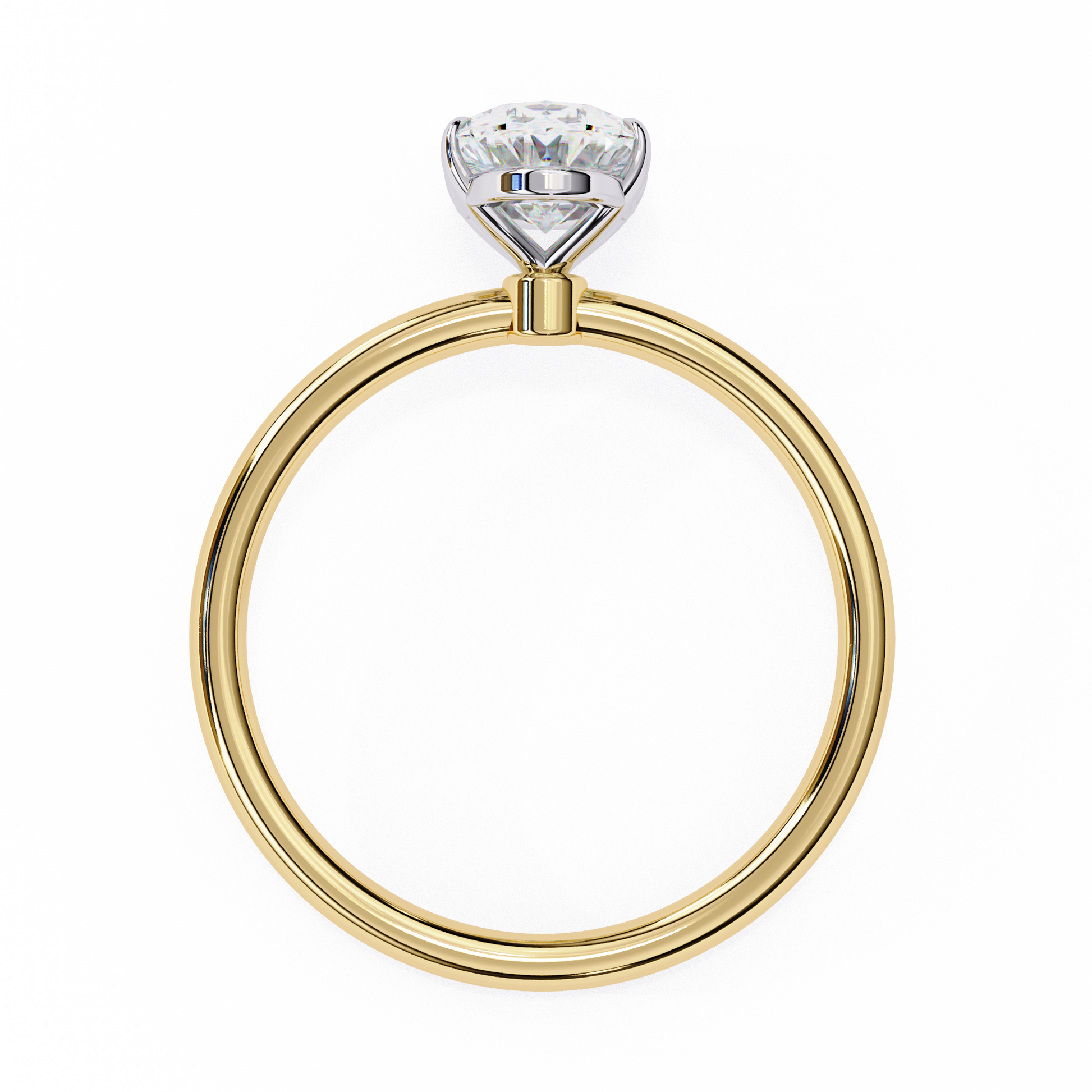 2.0 Ct Oval Cut F-VS Lab Grown Diamond Solitaire Engagement Ring/White Gold/Yellow Gold/Rose Gold/Oval Cut Diamond/CVD Diamond Ring/10k Gold/14k Gold/18k Gold/Prong Setting