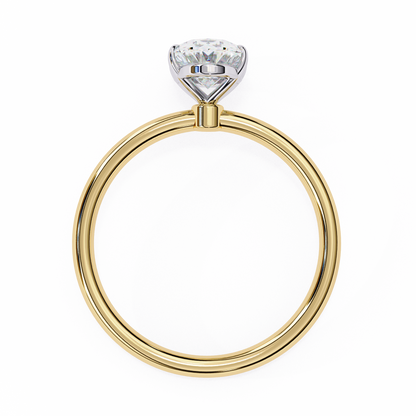 2.0 Ct Oval Cut F-VS Lab Grown Diamond Solitaire Engagement Ring/White Gold/Yellow Gold/Rose Gold/Oval Cut Diamond/CVD Diamond Ring/10k Gold/14k Gold/18k Gold/Prong Setting