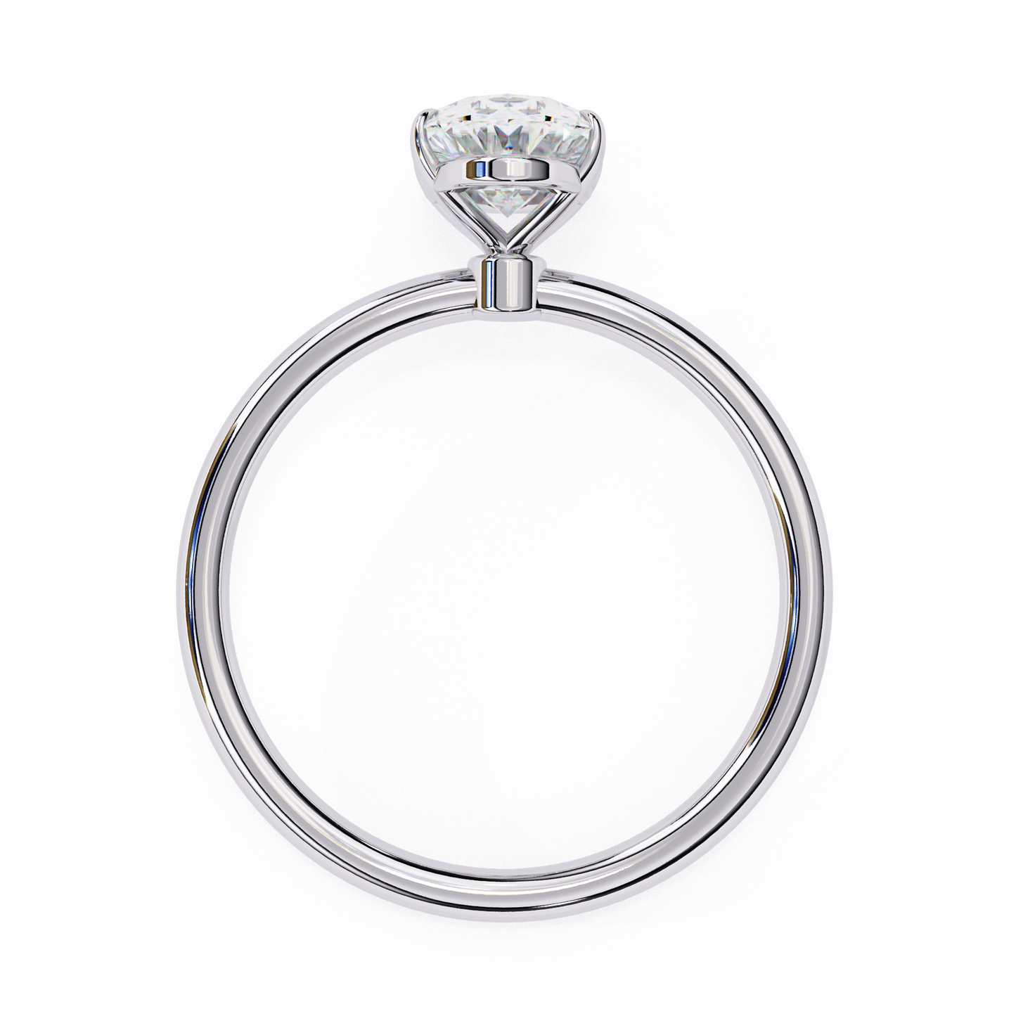 2.0 Ct Oval Cut F-VS Lab Grown Diamond Solitaire Engagement Ring/White Gold/Yellow Gold/Rose Gold/Oval Cut Diamond/CVD Diamond Ring/10k Gold/14k Gold/18k Gold/Prong Setting
