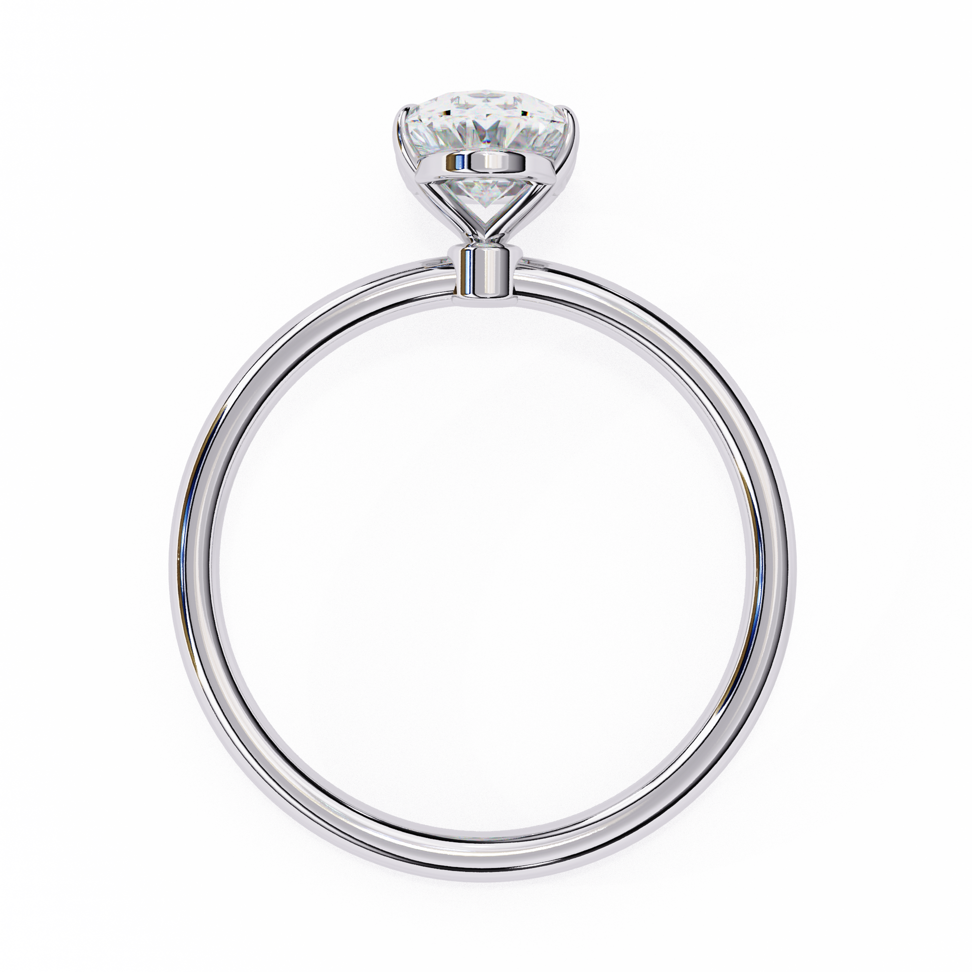 2.0 Ct Oval Cut F-VS Lab Grown Diamond Solitaire Engagement Ring/White Gold/Yellow Gold/Rose Gold/Oval Cut Diamond/CVD Diamond Ring/10k Gold/14k Gold/18k Gold/Prong Setting