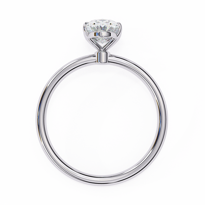 2.0 Ct Oval Cut F-VS Lab Grown Diamond Solitaire Engagement Ring/White Gold/Yellow Gold/Rose Gold/Oval Cut Diamond/CVD Diamond Ring/10k Gold/14k Gold/18k Gold/Prong Setting