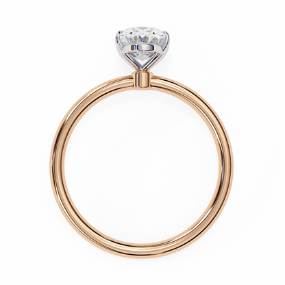 2.0 Ct Oval Cut F-VS Lab Grown Diamond Solitaire Engagement Ring/White Gold/Yellow Gold/Rose Gold/Oval Cut Diamond/CVD Diamond Ring/10k Gold/14k Gold/18k Gold/Prong Setting