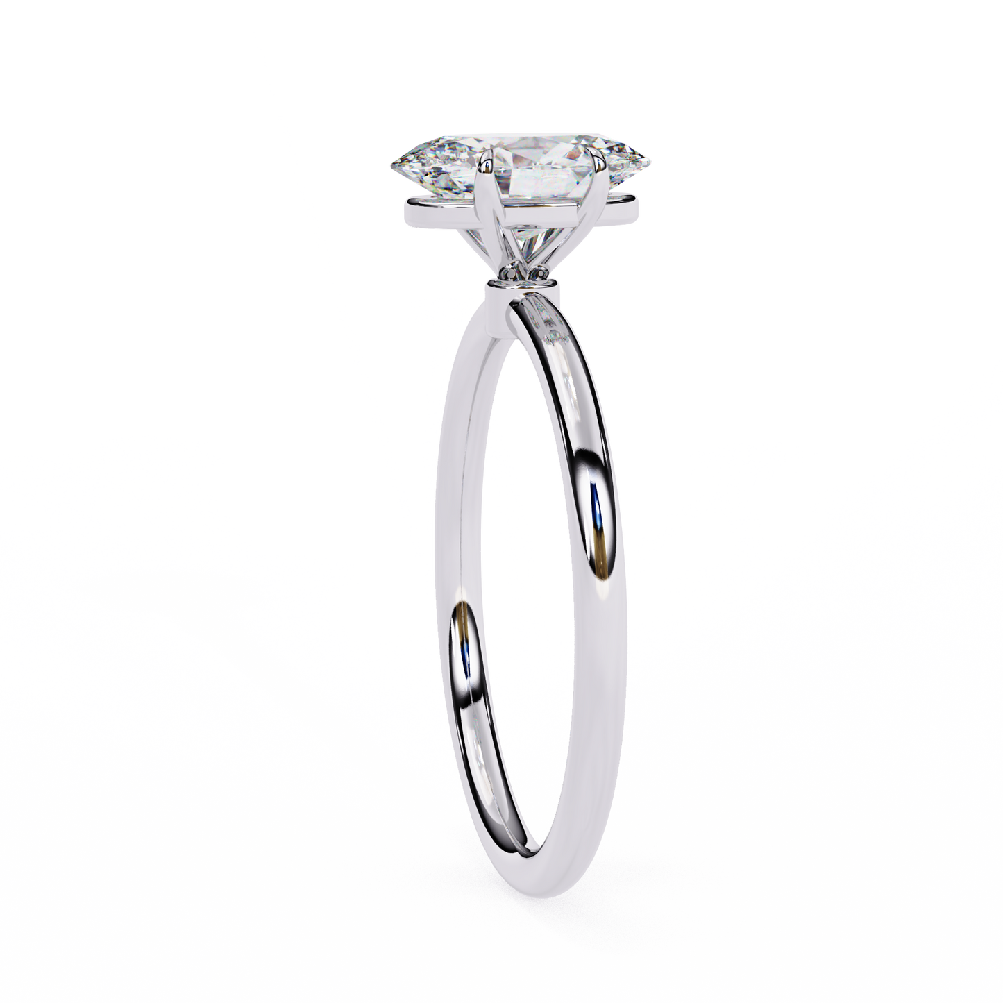2.0 Ct Oval Cut F-VS Lab Grown Diamond Solitaire Engagement Ring/White Gold/Yellow Gold/Rose Gold/Oval Cut Diamond/CVD Diamond Ring/10k Gold/14k Gold/18k Gold/Prong Setting
