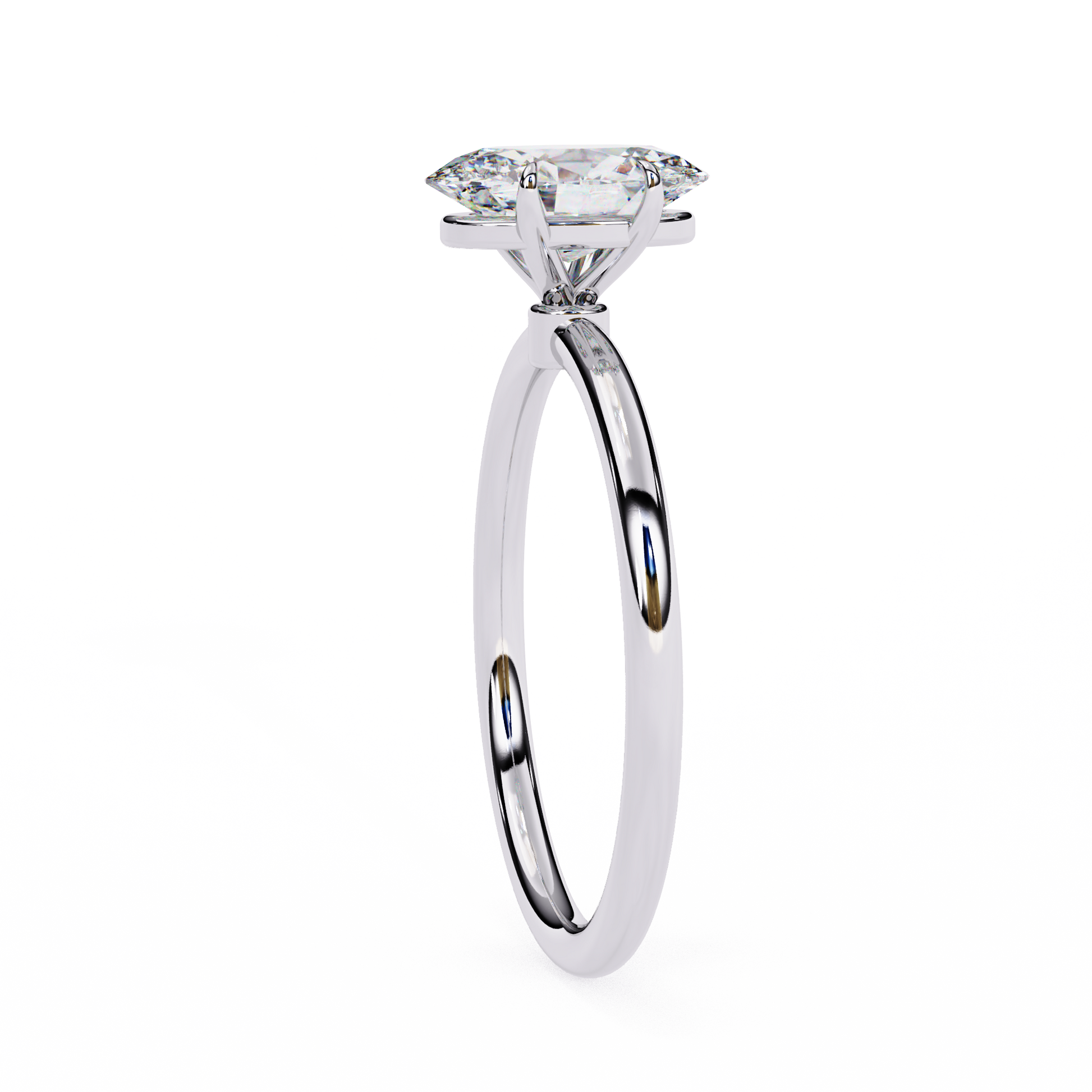 2.0 Ct Oval Cut F-VS Lab Grown Diamond Solitaire Engagement Ring/White Gold/Yellow Gold/Rose Gold/Oval Cut Diamond/CVD Diamond Ring/10k Gold/14k Gold/18k Gold/Prong Setting