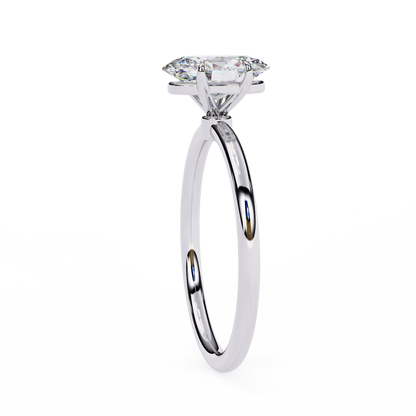 2.0 Ct Oval Cut F-VS Lab Grown Diamond Solitaire Engagement Ring/White Gold/Yellow Gold/Rose Gold/Oval Cut Diamond/CVD Diamond Ring/10k Gold/14k Gold/18k Gold/Prong Setting