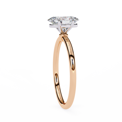2.0 Ct Oval Cut F-VS Lab Grown Diamond Solitaire Engagement Ring/White Gold/Yellow Gold/Rose Gold/Oval Cut Diamond/CVD Diamond Ring/10k Gold/14k Gold/18k Gold/Prong Setting