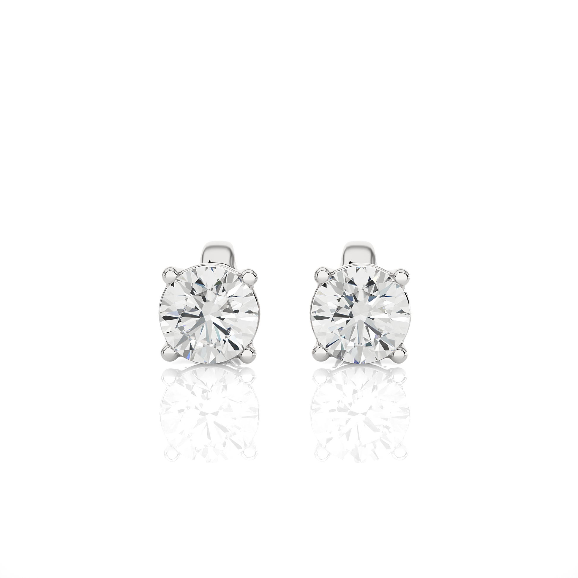 1.01 Ct For Each Round Cut Lab Grown Diamond Stud Earring