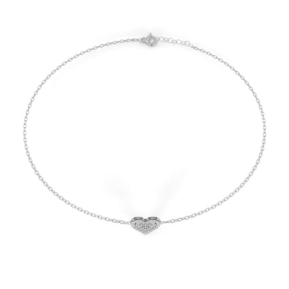 Round Cut Lab Grown Diamond Heart Bracelet