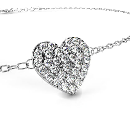 Round Cut Lab Grown Diamond Heart Bracelet