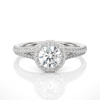 1.01 Ct Round Cut E-VS2 Lab Grown Diamond Engagement Ring