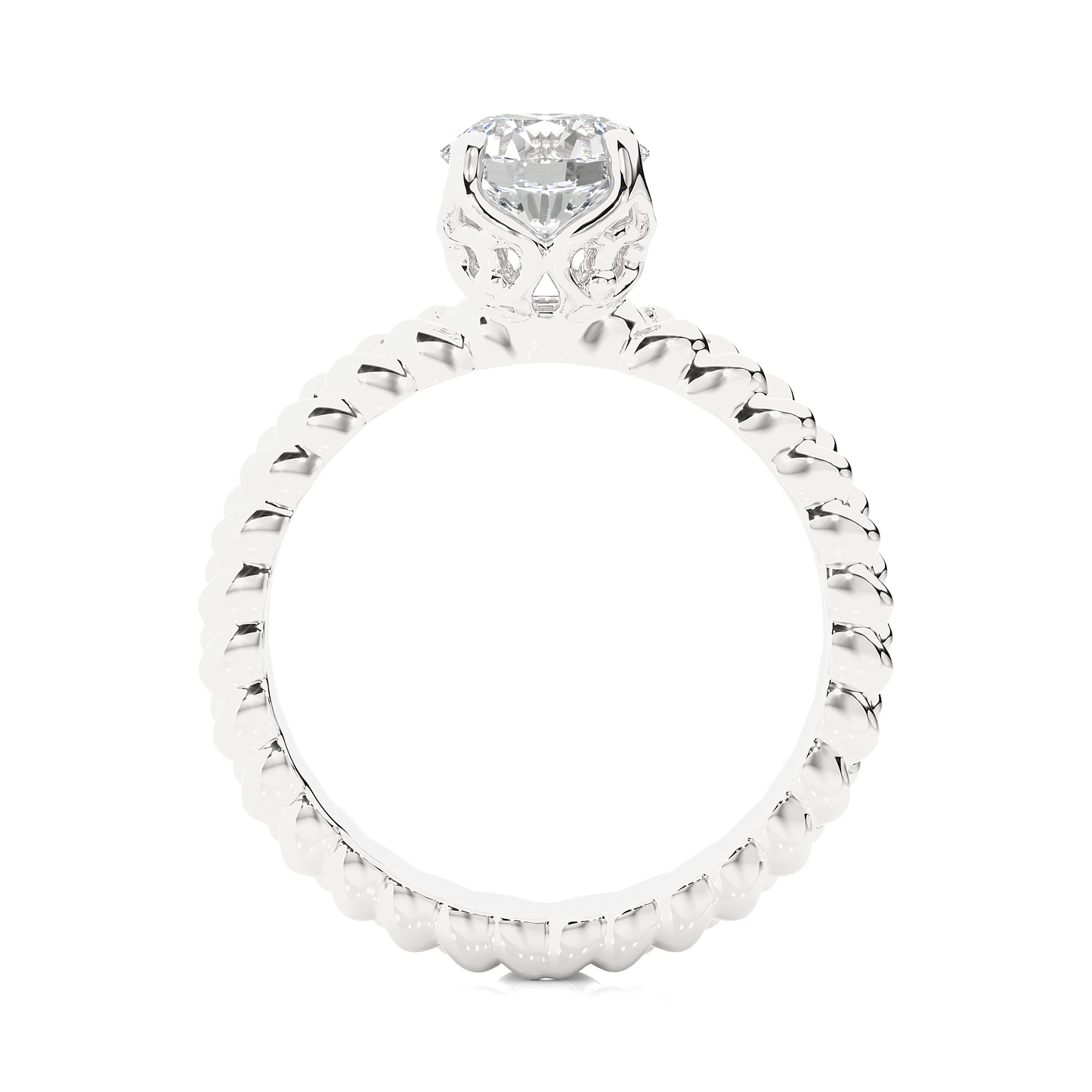 1.5 ct Braid Solitaire Ring