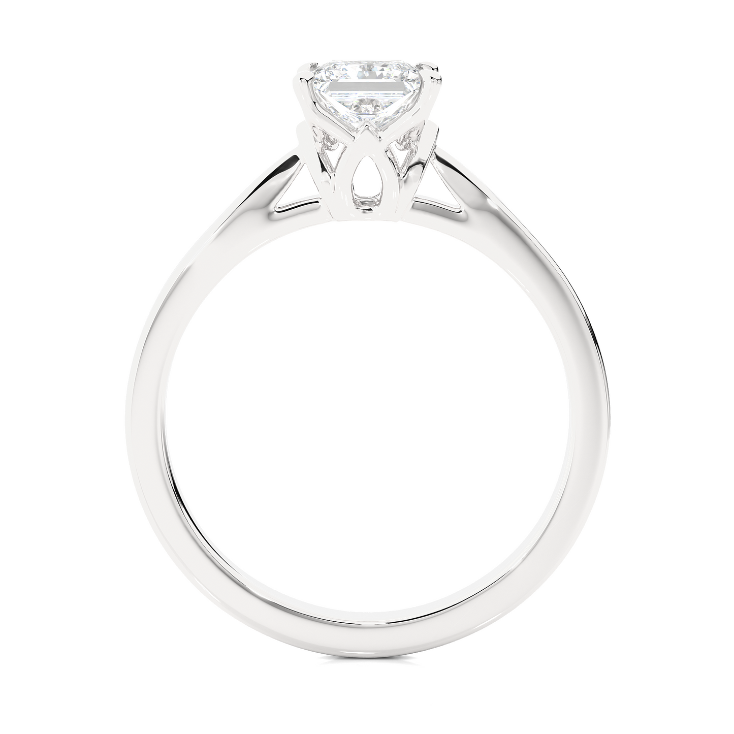 1.01 Ct Princess Cut Lab Grown Diamond Solitaire Engagement Ring