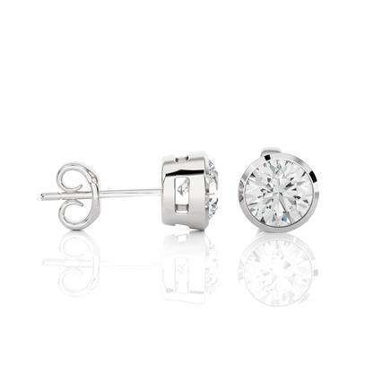 1 ct Bezel Studs