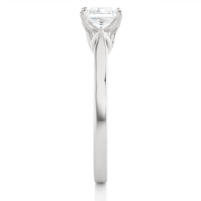 1.01 Ct Princess Cut Lab Grown Diamond Solitaire Engagement Ring