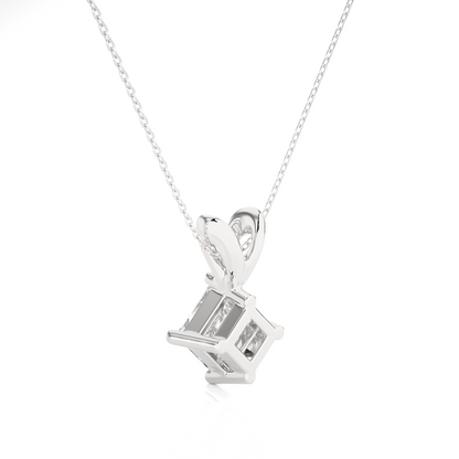 1.15 CT Princess Cut Lab Grown Diamond Solitaire Pendant