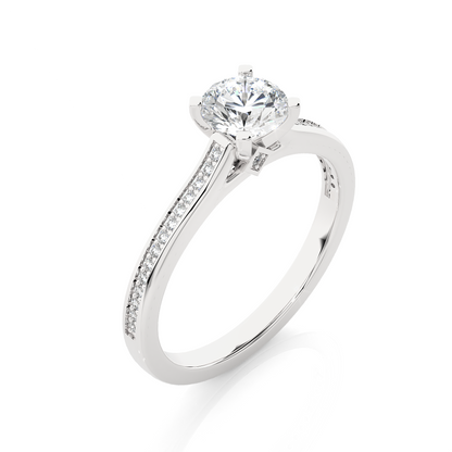 1.16 Ct Round Cut E/VS1 Lab Grown Diamond Engagement Ring