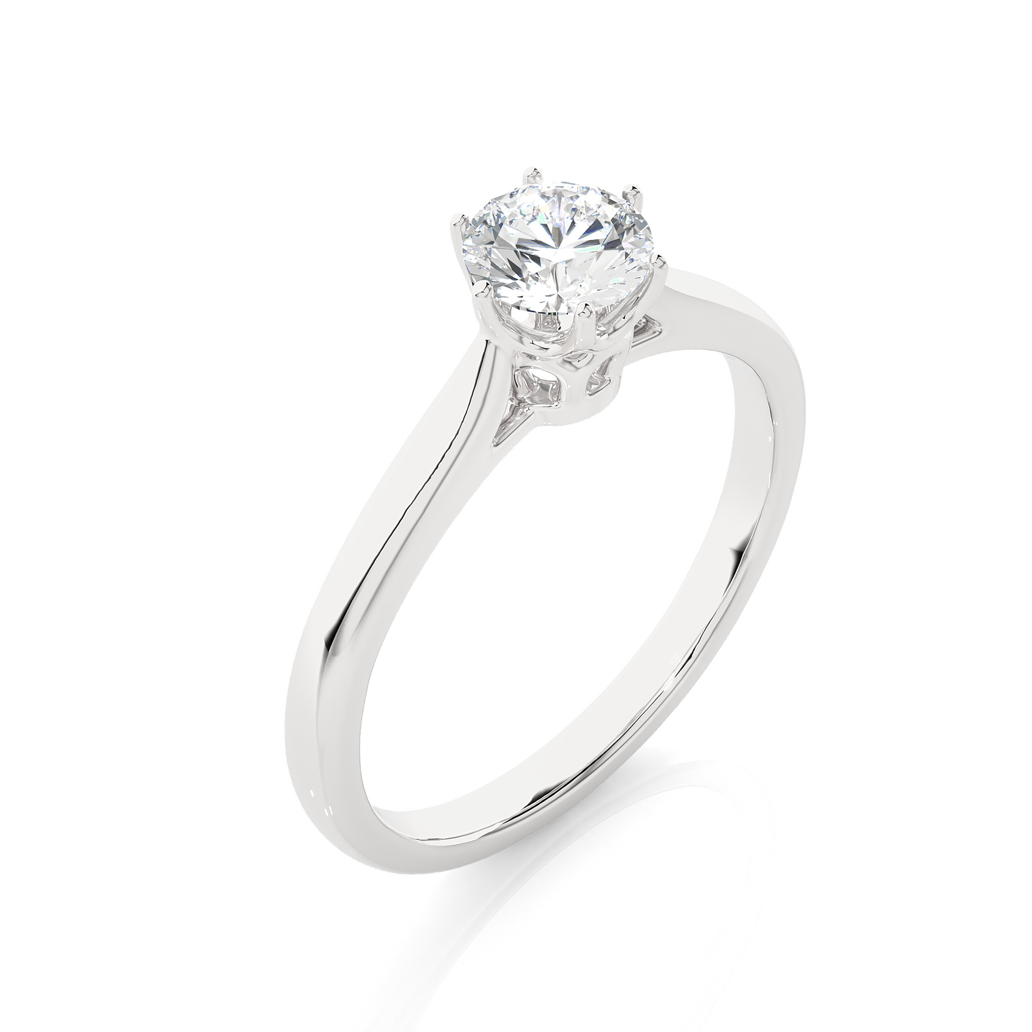 1.5 ct Crown Solitaire Ring