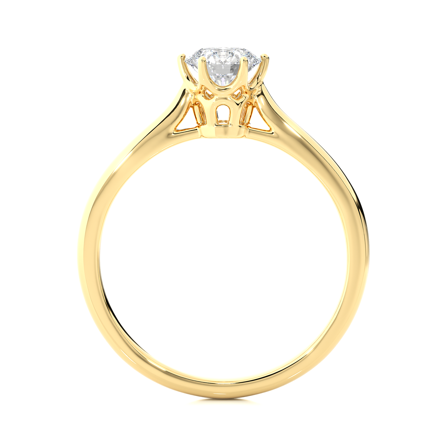 1.5 ct Crown Solitaire Ring