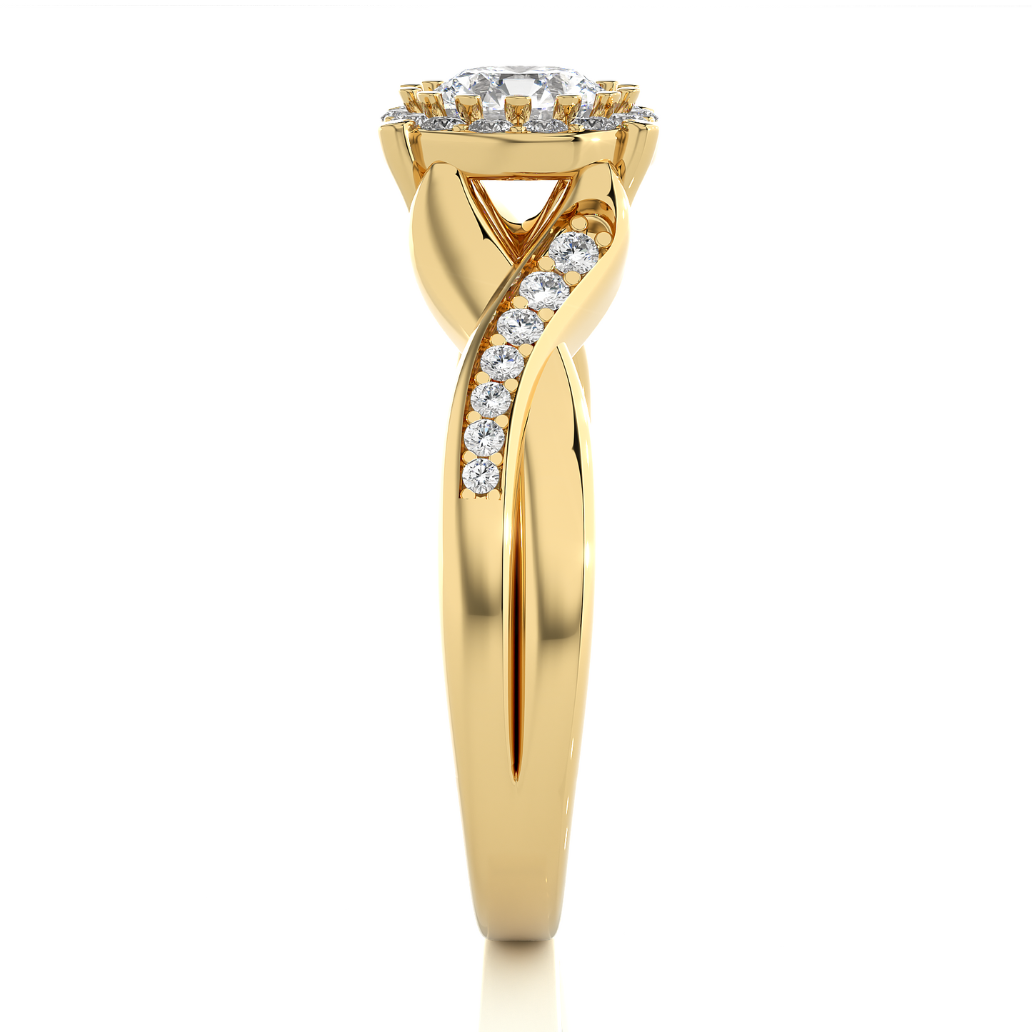 1 ct Vine Solitaire Ring