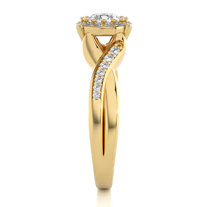 1 ct Vine Solitaire Ring