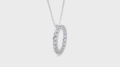 1.64 CTW Round Cut Lab Grown Diamond Gold Pendant