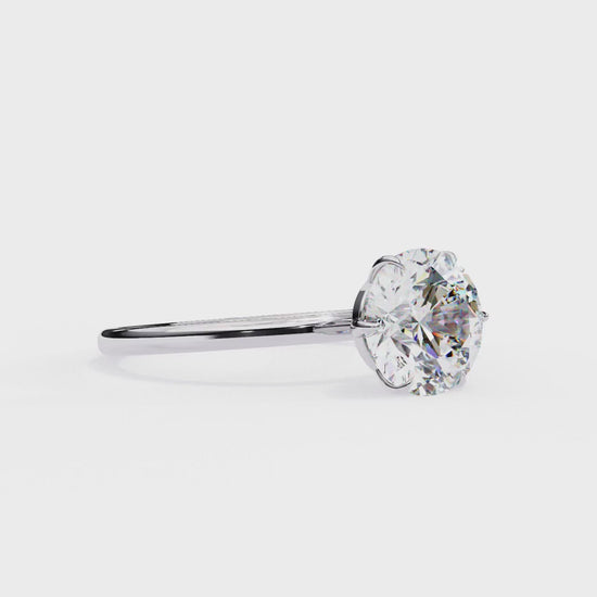 1.75 Ct Round Cut E-VS1 Lab Grown Diamond Gold Engagement Ring/CVD Diamond Ring/Round Cut Diamond/E Color/VS Clarity/10k Gold/14k Gold/18k Gold/White Gold/Rose Gold/Yellow Gold/1 Ct Diamond Ring