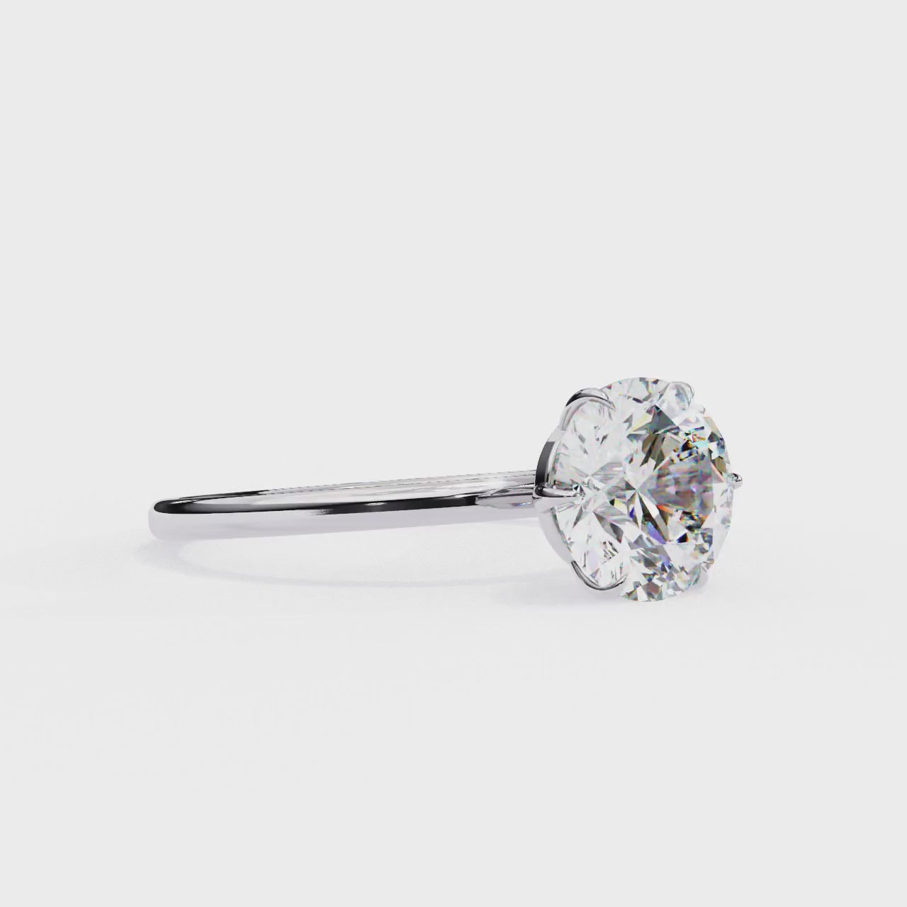 1.75 Ct Round Cut E-VS1 Lab Grown Diamond Gold Engagement Ring/CVD Diamond Ring/Round Cut Diamond/E Color/VS Clarity/10k Gold/14k Gold/18k Gold/White Gold/Rose Gold/Yellow Gold/1 Ct Diamond Ring
