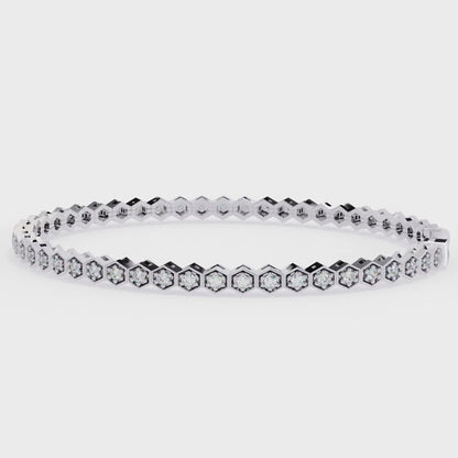 Classic Hexagon Tennis Bracelet