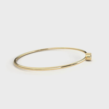 Bezel Solitaire Round Bangle